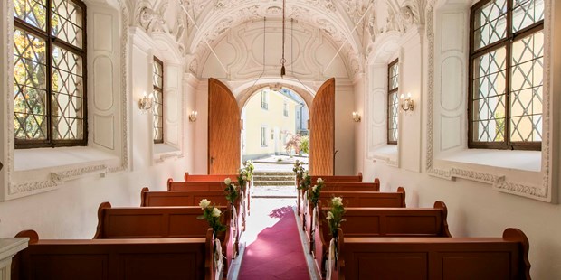 Destination-Wedding - Exklusivität - In unserer barocken Kapelle werden Hochzeitsträume wahr. Auch ideal für Taufen. - ARCOTEL Castellani Salzburg