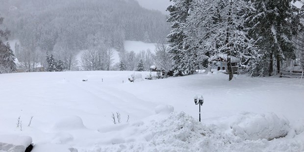 Destination-Wedding - Umgebung: in den Bergen - Pyhrn Eisenwurzen - Garten Villa Bergzauber im Januar 2019 - Villa Bergzauber