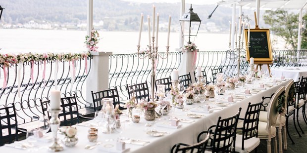 Destination-Wedding - Preisniveau Hochzeitsfeier: €€€ - Hochzeitsfeier im Gourmet-Restaurant "La Terrasse"  - Hotel Schloss Seefels