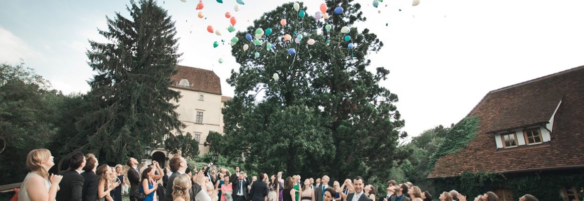 Hochzeitslocation: Heiraten im Schloss Obermayerhofen in der Steiermark.
Foto © stillandmotionpictures.com - Schlosshotel Obermayerhofen