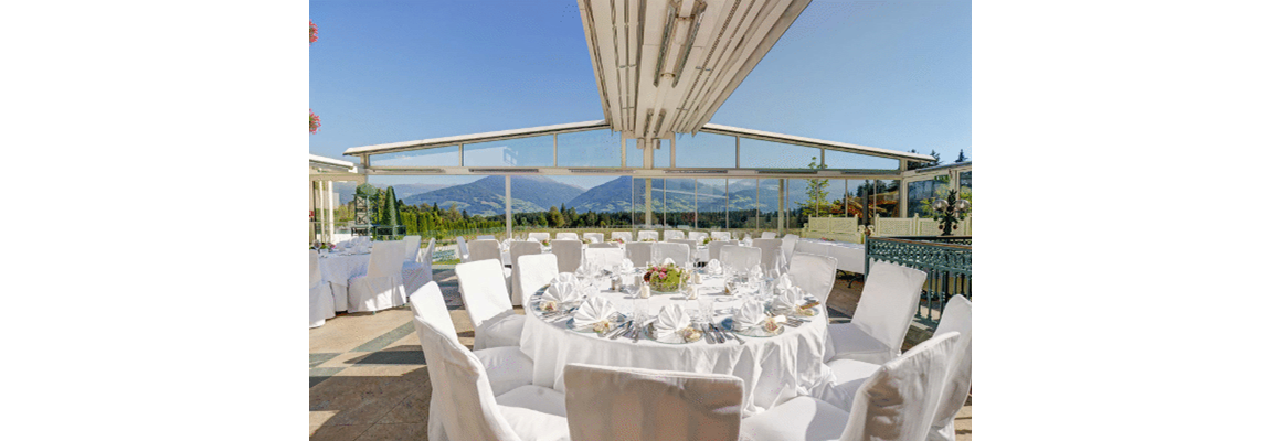 Hochzeitslocation: Wintergarten mit Ausblick - Alpenhotel Speckbacher Hof