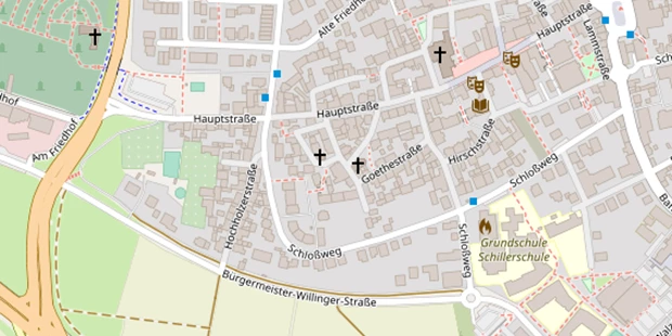 Hochzeitslocation auf Satellitenbild