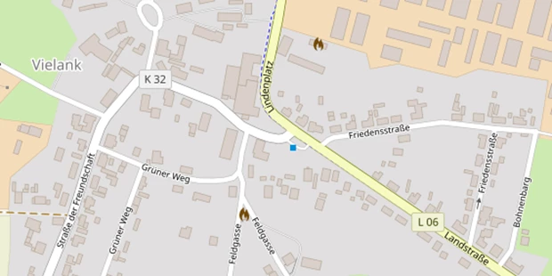 Hochzeitslocation auf Satellitenbild