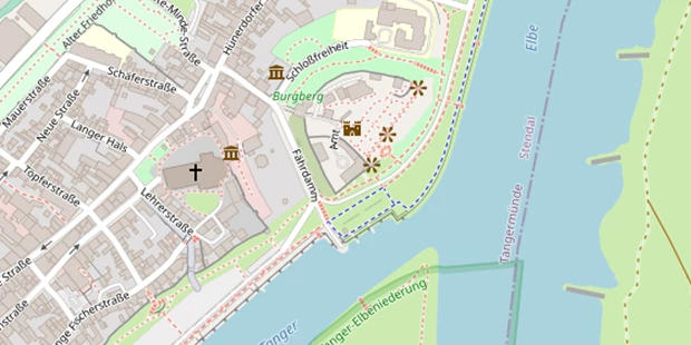 Hochzeitslocation auf Satellitenbild