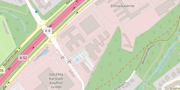 Hochzeitslocation auf Satellitenbild