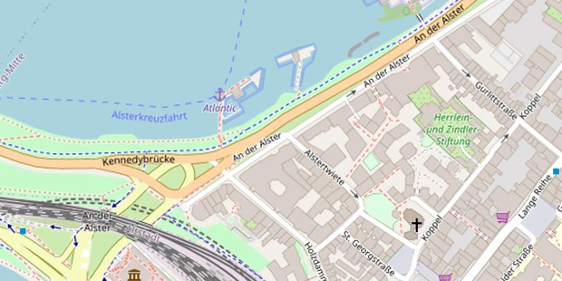 Hochzeitslocation auf Satellitenbild