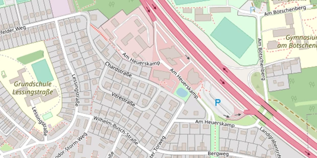 Hochzeitslocation auf Satellitenbild