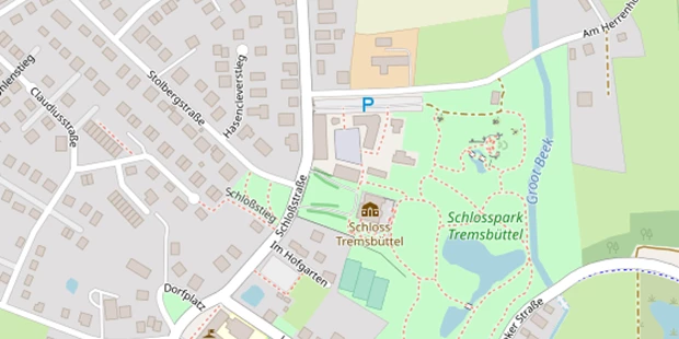 Hochzeitslocation auf Satellitenbild