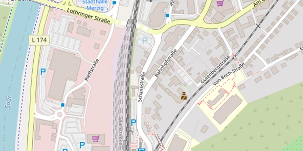 Hochzeitslocation auf Satellitenbild