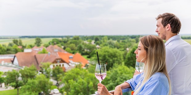Destination-Wedding - Preisniveau Hochzeitsfeier: €€ - Neusiedler See - Panoramalounge Terrasse - VILA VITA Pannonia
