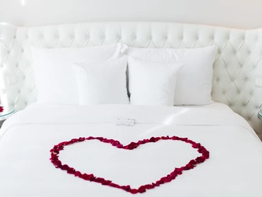 Hochzeitslocation: Romantische Nächte genießen: Junior Suite mit Rosenblättern
 - Hotel Sans Souci Wien