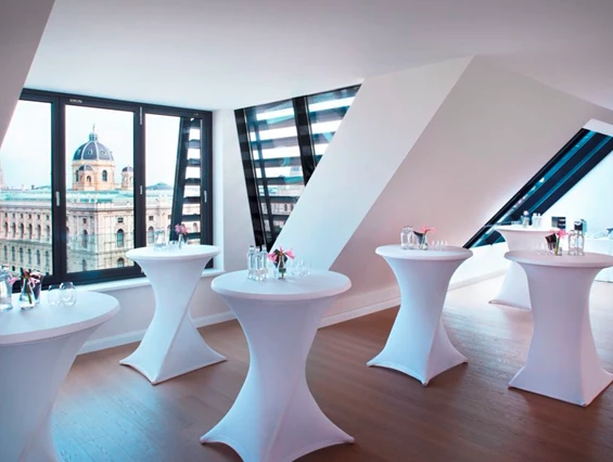 Hochzeitslocation: Ein Empfang der in Erinnerung bleibt. Rooftop-Apartment des Sans Souci Wien - Hotel Sans Souci Wien