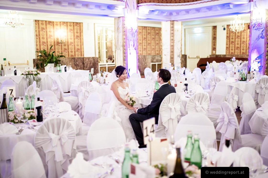 Hochzeitslocation: das Brautpaar in unserem Ballsaal - Austria Trend Parkhotel Schönbrunn