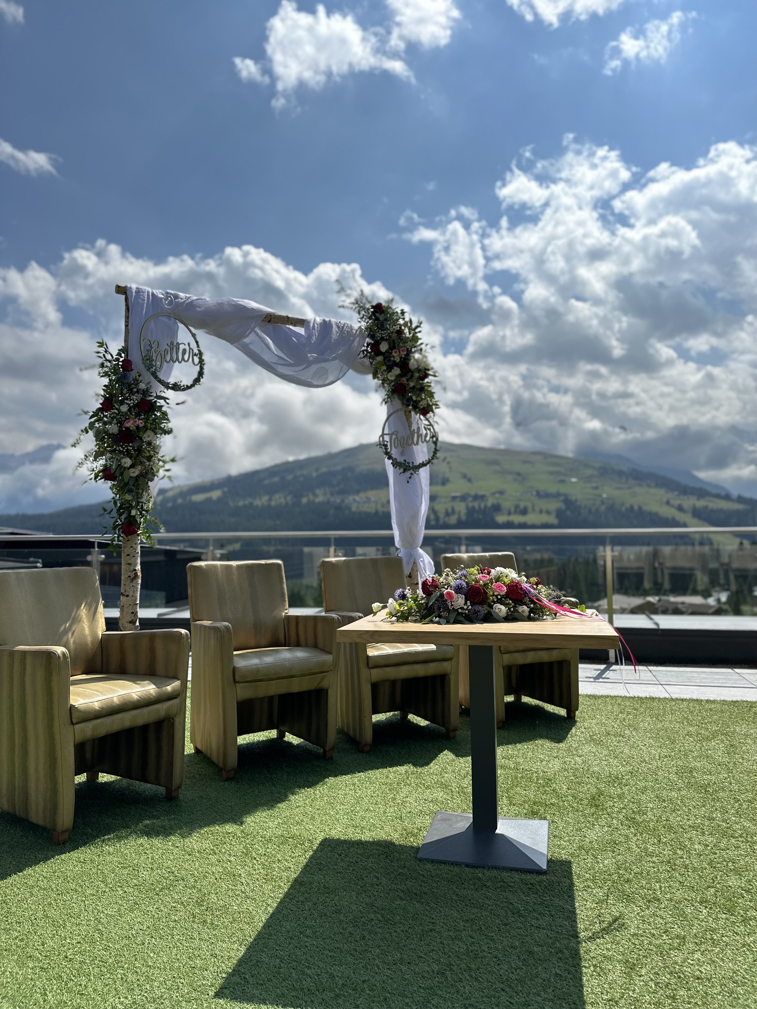 Hochzeitslocation: Dachterrasse FelsenBAD&SPA - My Alpenwelt Resort****Superior
