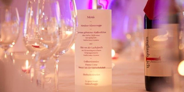Destination-Wedding - Art der Location: Hotel / Chalet - Bild Speisekarte - Schlosshotel Mondsee