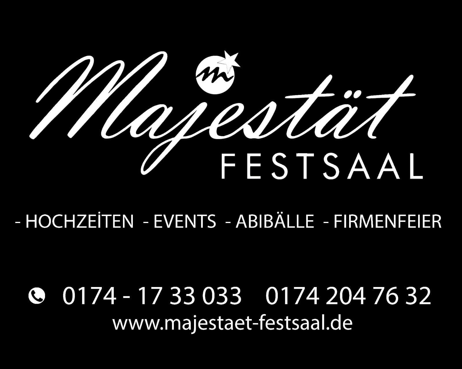Majestät Festsaaal & Eventlocation woliday Programmvorschlag 