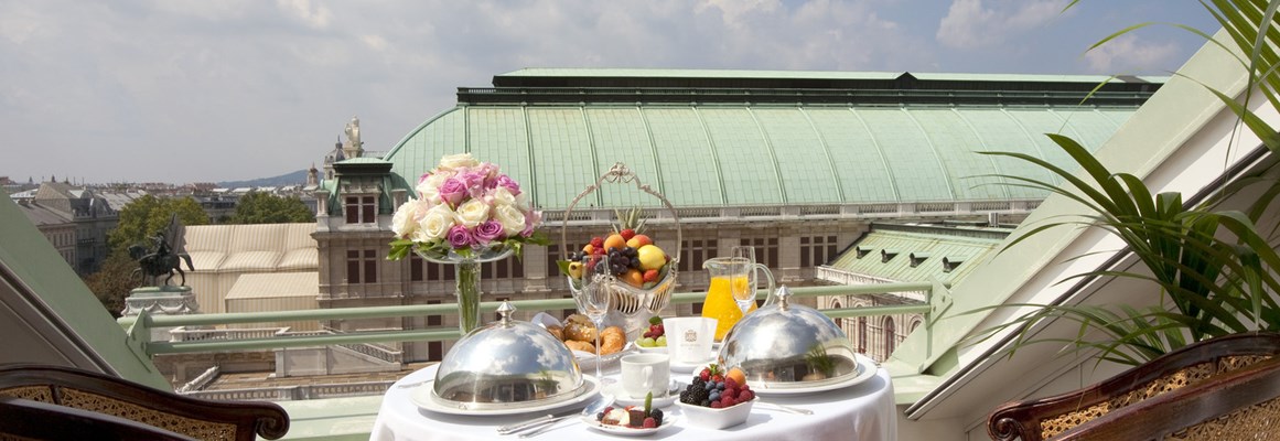 Hochzeitslocation: Champagner-Frühstück über den Dächern Wiens  - Hotel Bristol Vienna