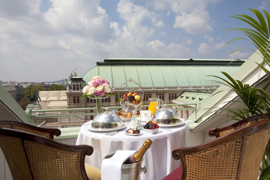 Hochzeitslocation: Champagner-Frühstück über den Dächern Wiens  - Hotel Bristol Vienna