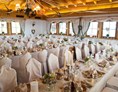 Hochzeitslocation: Hochzeitstafel für ca. 100 Personen im großen Saal E-Form - Gipfelhaus Magdalensberg
