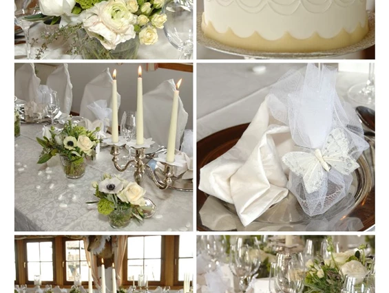 Hochzeitslocation: Dekoration der Hochzeitstafel im Detail - Gipfelhaus Magdalensberg