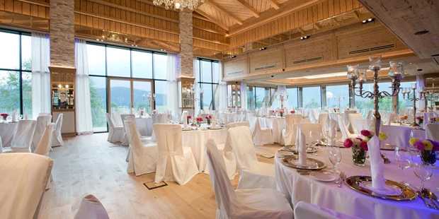 Destination-Wedding - Art der Location: Hotel / Chalet - Der große Festsaal des Greenvieh in Mieming. - Greenvieh Chalet