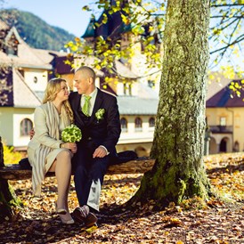 Hochzeitslocation: Romantischer Schlosspark - perfekt für Fotoshootings - Naturhotel Schloss Kassegg