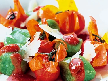 Hochzeitslocation: Bärlauch Gnocchi mit Kirschtomaten - ViCulinaris im Kolbergarten