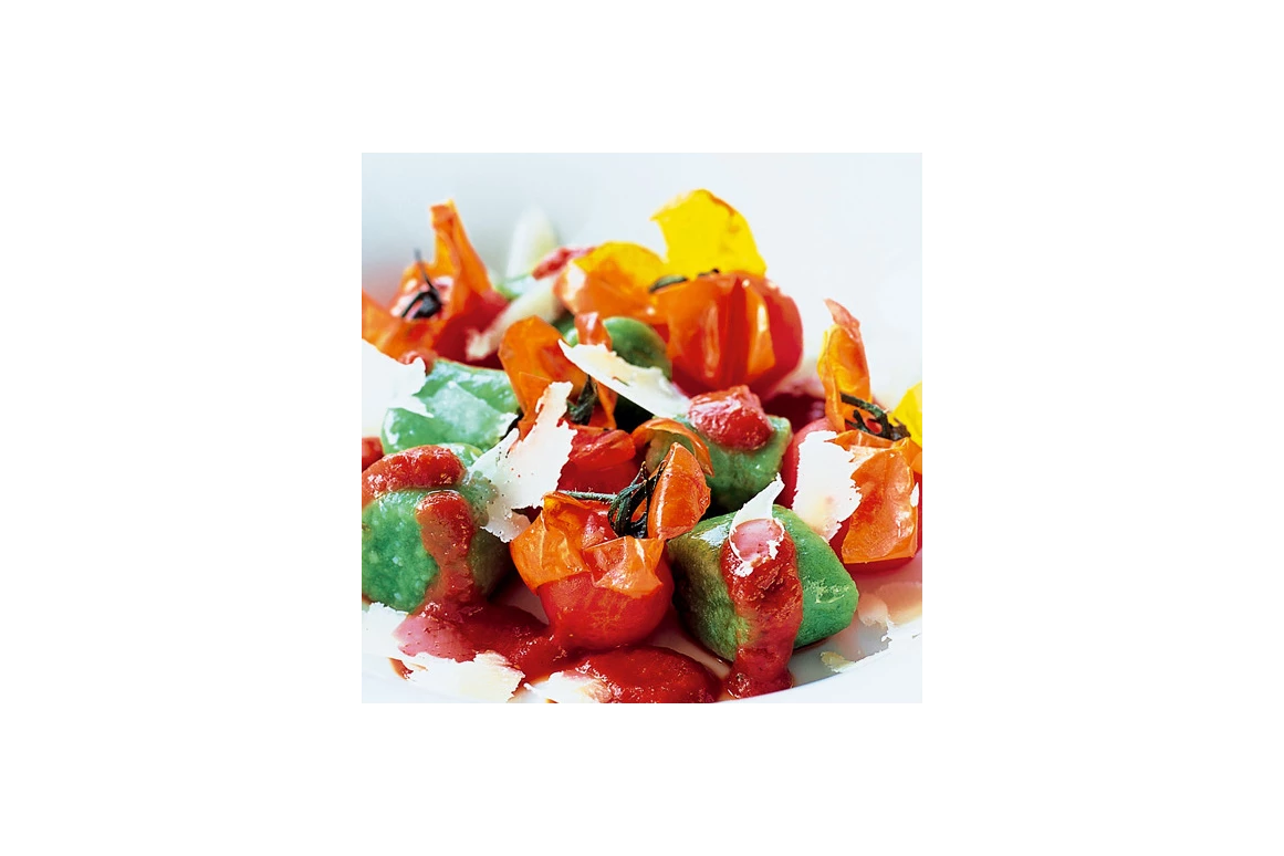 Hochzeitslocation: Bärlauch Gnocchi mit Kirschtomaten - ViCulinaris im Kolbergarten