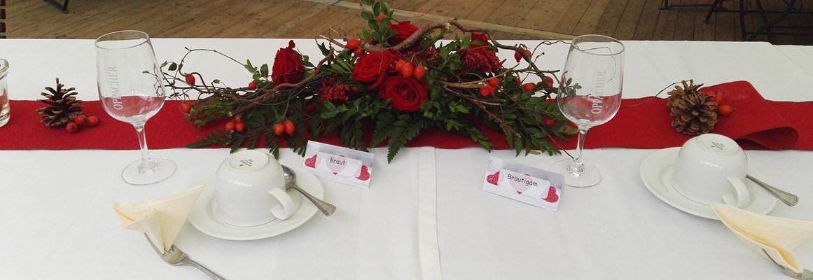 Hochzeitslocation: Dekoration auf unserer Tafel - Bergwirtschaft Bieleboh Restaurant & Hotel