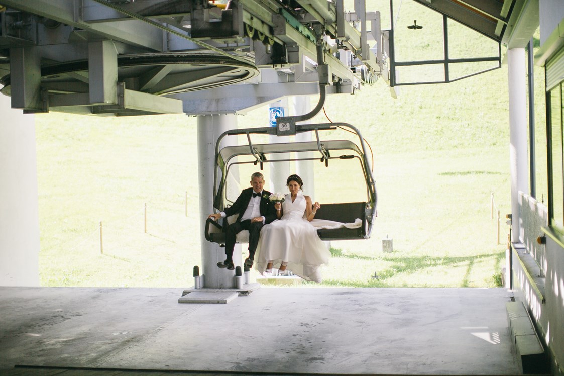 Hochzeitslocation: "Anreise" des Brautpaares mal anders - arlberg1800 RESORT