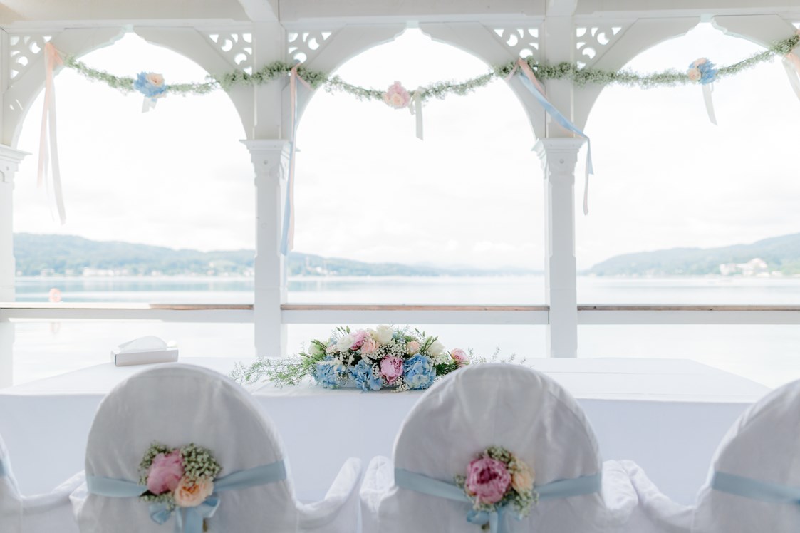 Hochzeitslocation: Balkon über den See für standesamtliche Trauung  - Werzer's Hotel Resort Pörtschach