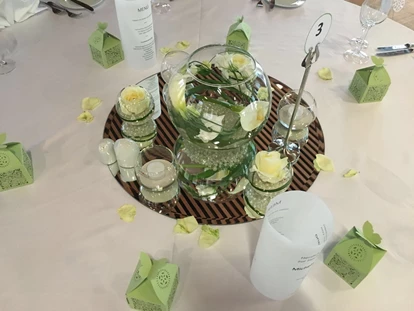Destination-Wedding - Art der Location: Hotel / Chalet - Feine Tischdekoration - Vienna House Martinspark Dornbirn