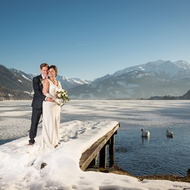 Hochzeitslocation: Winterliches Fotoshooting am Privatstrand  - Schloss Prielau Hotel & Restaurants