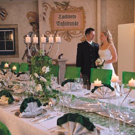 Hochzeitslocation: Hochzeit im Rittersaal bis 60 Pers. - Schlosshotel Lacknerhof****S Flachau