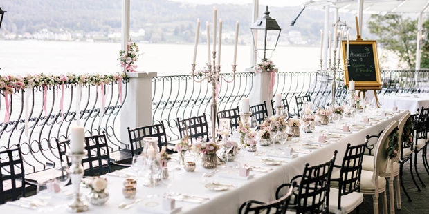 Destination-Wedding - Art der Location: Hotel / Chalet - Hochzeitsfeier im Gourmet-Restaurant "La Terrasse"  - Hotel Schloss Seefels