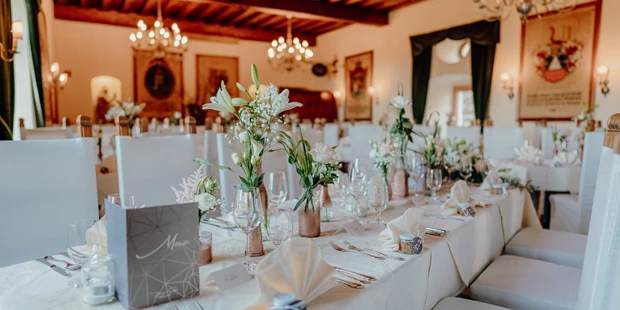 Destination-Wedding - Art der Location: Hotel / Chalet - Der große Rittersaal der Burg Deutschlandsberg. - Burg Deutschlandsberg