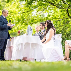 Hochzeitslocation: Das Restaurant Birkenhof bietet die Möglichkeit einer Hochzeit im Freien. - Birkenhof Restaurant & Landhotel ****