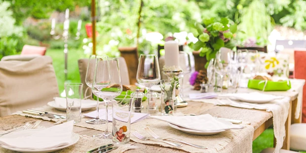 Destination-Wedding - Art der Location: Hotel / Chalet - Tischdekoration im Landhausstil - Hotel Landhaus Moserhof****