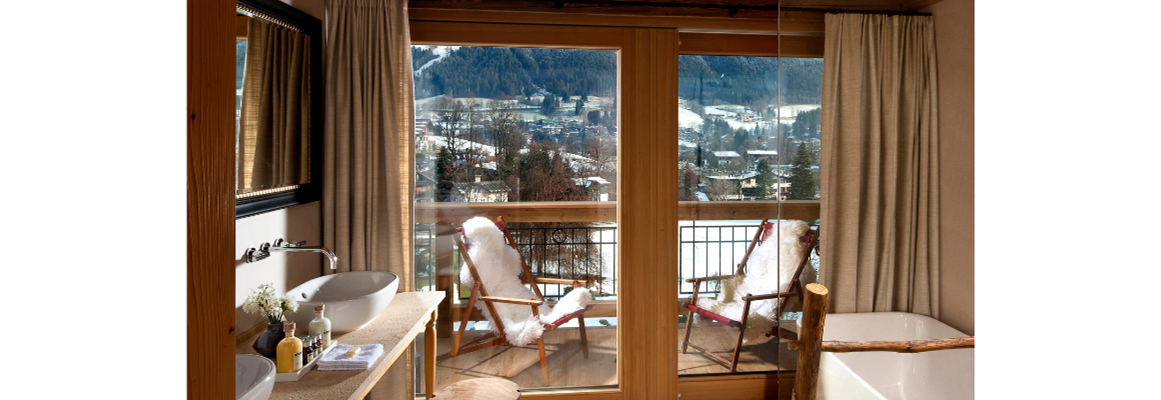 Hochzeitslocation: Atemberaubendes Panorama der umliegenden Bergwelt - Hotel Kitzhof Mountain Design Resort****s