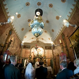 Hochzeitslocation: Die Schlosskapelle Maria Loretto, für max. 60 Personen Platz. - Schloss Maria Loretto